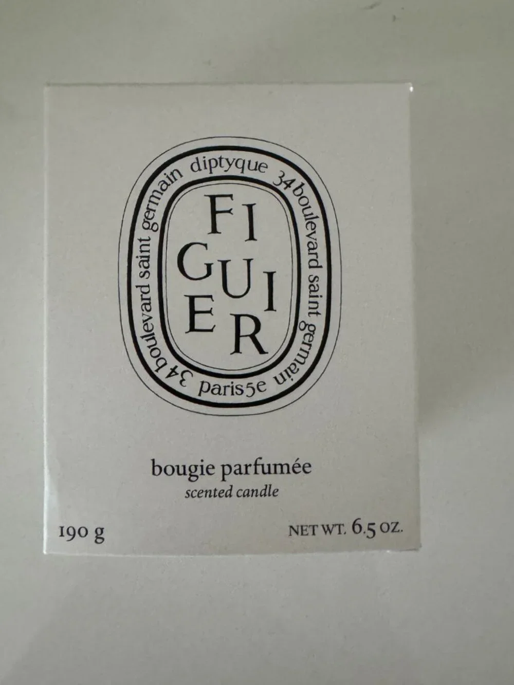 AUTH Diptyque Paris Scented Candle Jar w/Box 190g/6.5oz Empty & Cleaned, FIGUIER
